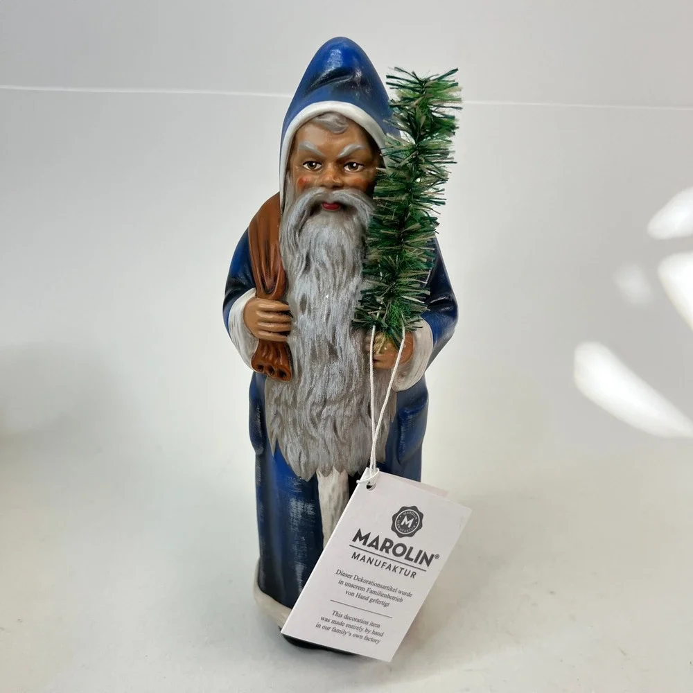 Marolin Papermache Santa Claus Handmade Limited Edition Germany Christmas‎ Decor